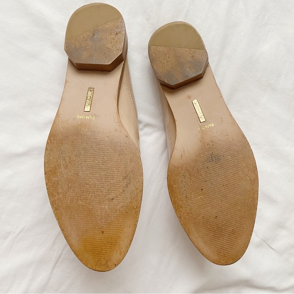 Louise Et Cie Patent Leather Nude Slide On Loafers - Picture 3 of 10